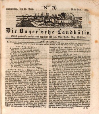 Bayerische Landbötin Donnerstag 26. Juni 1834