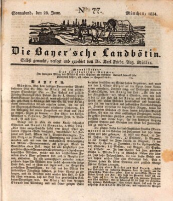 Bayerische Landbötin Samstag 28. Juni 1834