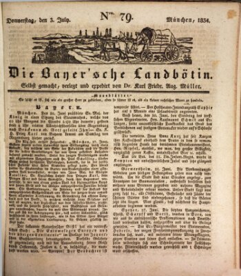 Bayerische Landbötin Donnerstag 3. Juli 1834