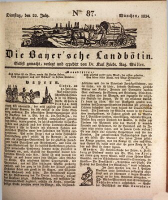 Bayerische Landbötin Dienstag 22. Juli 1834