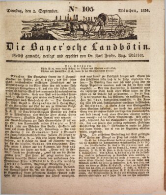 Bayerische Landbötin Dienstag 2. September 1834