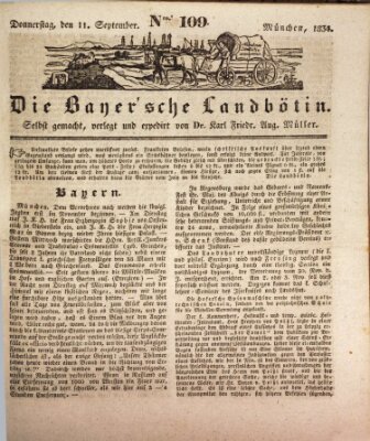 Bayerische Landbötin Donnerstag 11. September 1834