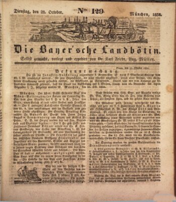 Bayerische Landbötin Dienstag 28. Oktober 1834