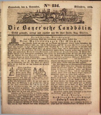 Bayerische Landbötin Samstag 8. November 1834