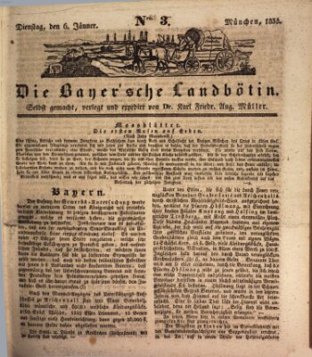 Bayerische Landbötin Dienstag 6. Januar 1835