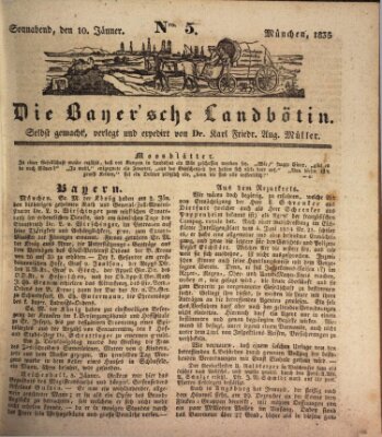 Bayerische Landbötin Samstag 10. Januar 1835