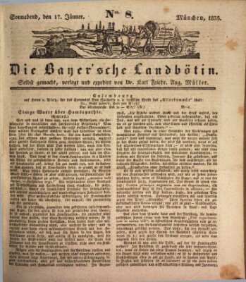 Bayerische Landbötin Samstag 17. Januar 1835