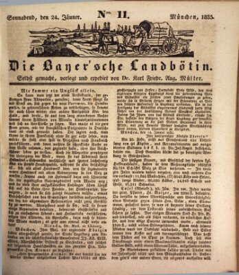 Bayerische Landbötin Samstag 24. Januar 1835