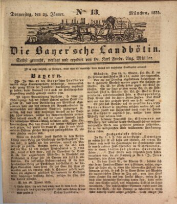 Bayerische Landbötin Donnerstag 29. Januar 1835