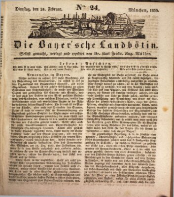 Bayerische Landbötin Dienstag 24. Februar 1835