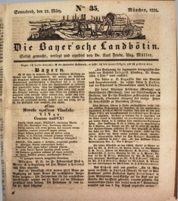 Bayerische Landbötin Samstag 21. März 1835