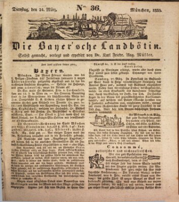 Bayerische Landbötin Dienstag 24. März 1835