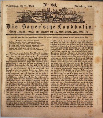 Bayerische Landbötin Donnerstag 21. Mai 1835