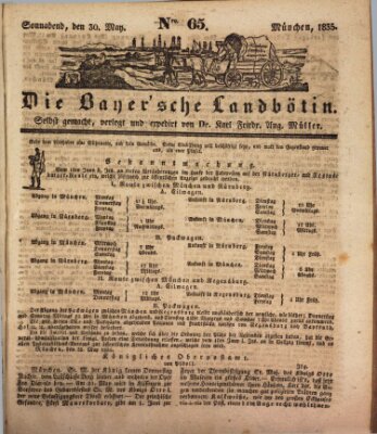 Bayerische Landbötin Samstag 30. Mai 1835