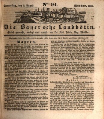 Bayerische Landbötin Donnerstag 6. August 1835