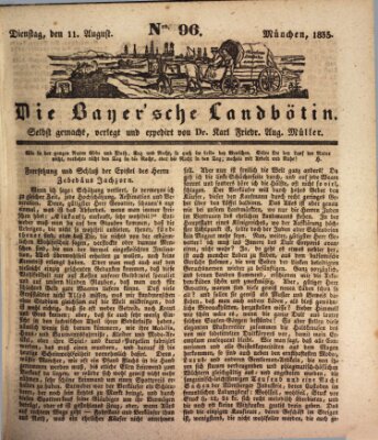 Bayerische Landbötin Dienstag 11. August 1835