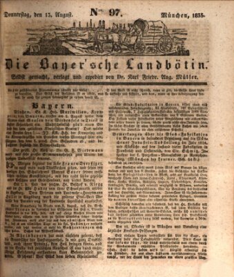 Bayerische Landbötin Donnerstag 13. August 1835