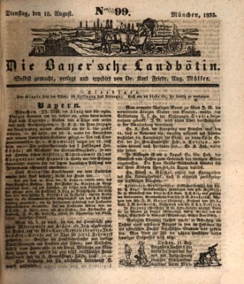 Bayerische Landbötin Dienstag 18. August 1835