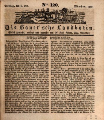 Bayerische Landbötin Dienstag 6. Oktober 1835