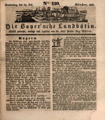 Bayerische Landbötin Donnerstag 29. Oktober 1835