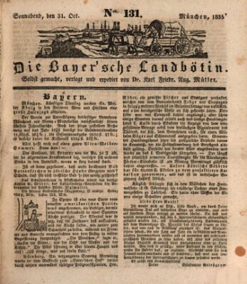 Bayerische Landbötin Samstag 31. Oktober 1835