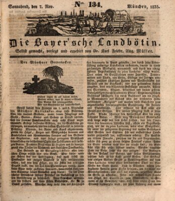 Bayerische Landbötin Samstag 7. November 1835