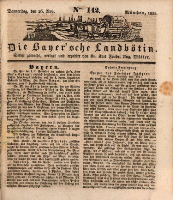 Bayerische Landbötin Donnerstag 26. November 1835