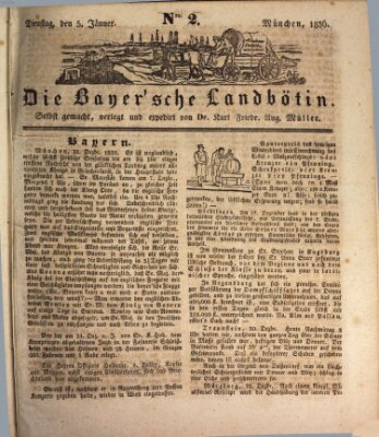 Bayerische Landbötin Dienstag 5. Januar 1836