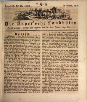 Bayerische Landbötin Samstag 16. Januar 1836