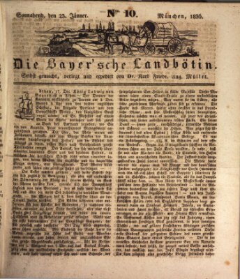 Bayerische Landbötin Samstag 23. Januar 1836