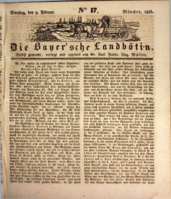 Bayerische Landbötin Dienstag 9. Februar 1836