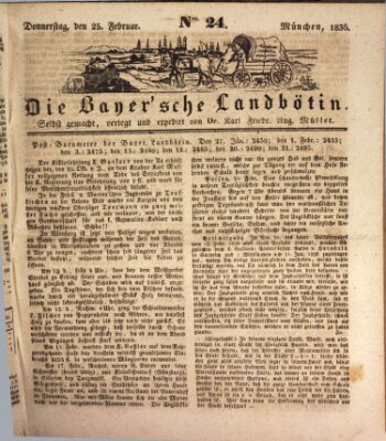 Bayerische Landbötin Donnerstag 25. Februar 1836