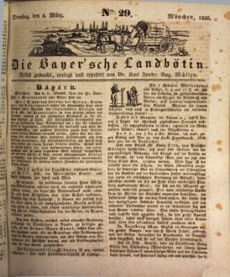 Bayerische Landbötin Dienstag 8. März 1836