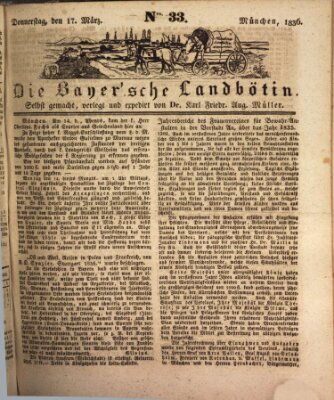 Bayerische Landbötin Donnerstag 17. März 1836