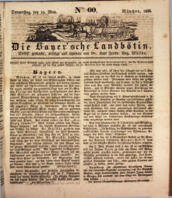 Bayerische Landbötin Donnerstag 19. Mai 1836