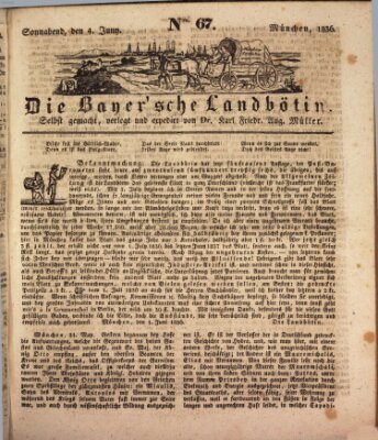 Bayerische Landbötin Samstag 4. Juni 1836