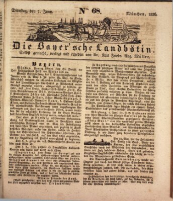 Bayerische Landbötin Dienstag 7. Juni 1836