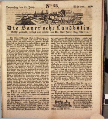 Bayerische Landbötin Donnerstag 23. Juni 1836