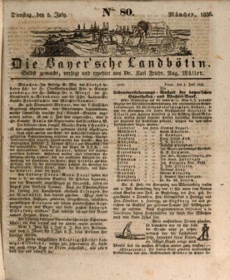 Bayerische Landbötin Dienstag 5. Juli 1836