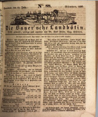 Bayerische Landbötin Samstag 23. Juli 1836