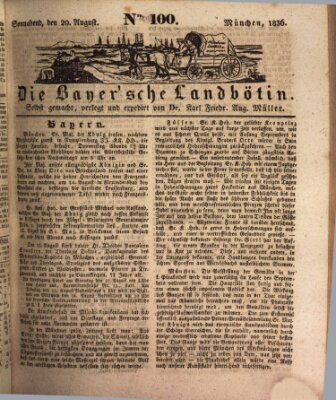 Bayerische Landbötin Samstag 20. August 1836