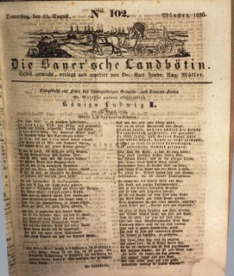 Bayerische Landbötin Donnerstag 25. August 1836