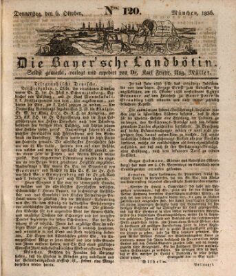 Bayerische Landbötin Donnerstag 6. Oktober 1836