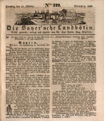 Bayerische Landbötin Dienstag 11. Oktober 1836