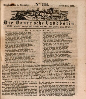 Bayerische Landbötin Dienstag 8. November 1836