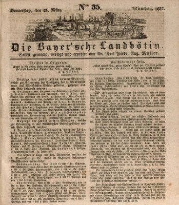 Bayerische Landbötin Donnerstag 23. März 1837