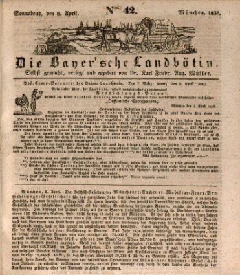 Bayerische Landbötin Samstag 8. April 1837