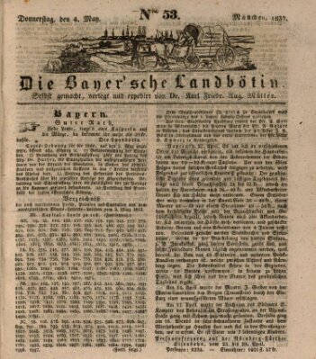 Bayerische Landbötin Donnerstag 4. Mai 1837