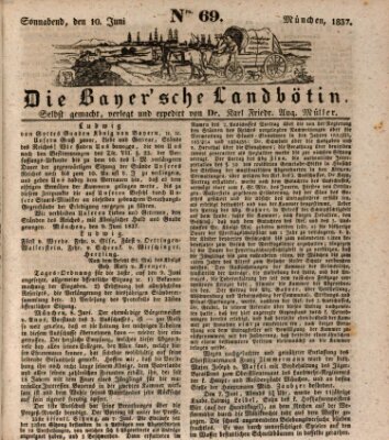 Bayerische Landbötin Samstag 10. Juni 1837