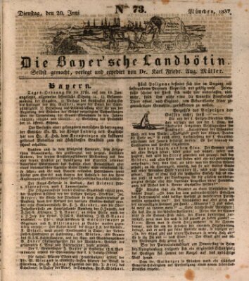 Bayerische Landbötin Dienstag 20. Juni 1837